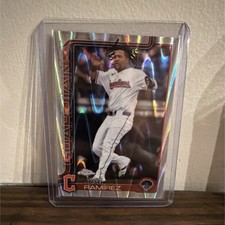 Topps Chrome RayWave Refractor Jose Ramirez #12 Cleveland Guardians Baseball