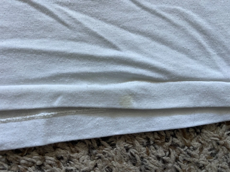 Camisa Sears Para Hombres Grande Blanca Sin Mangas Sanfor Tejido Bodywear Cuello en V Verdadera De Colección Foto 2 de 4