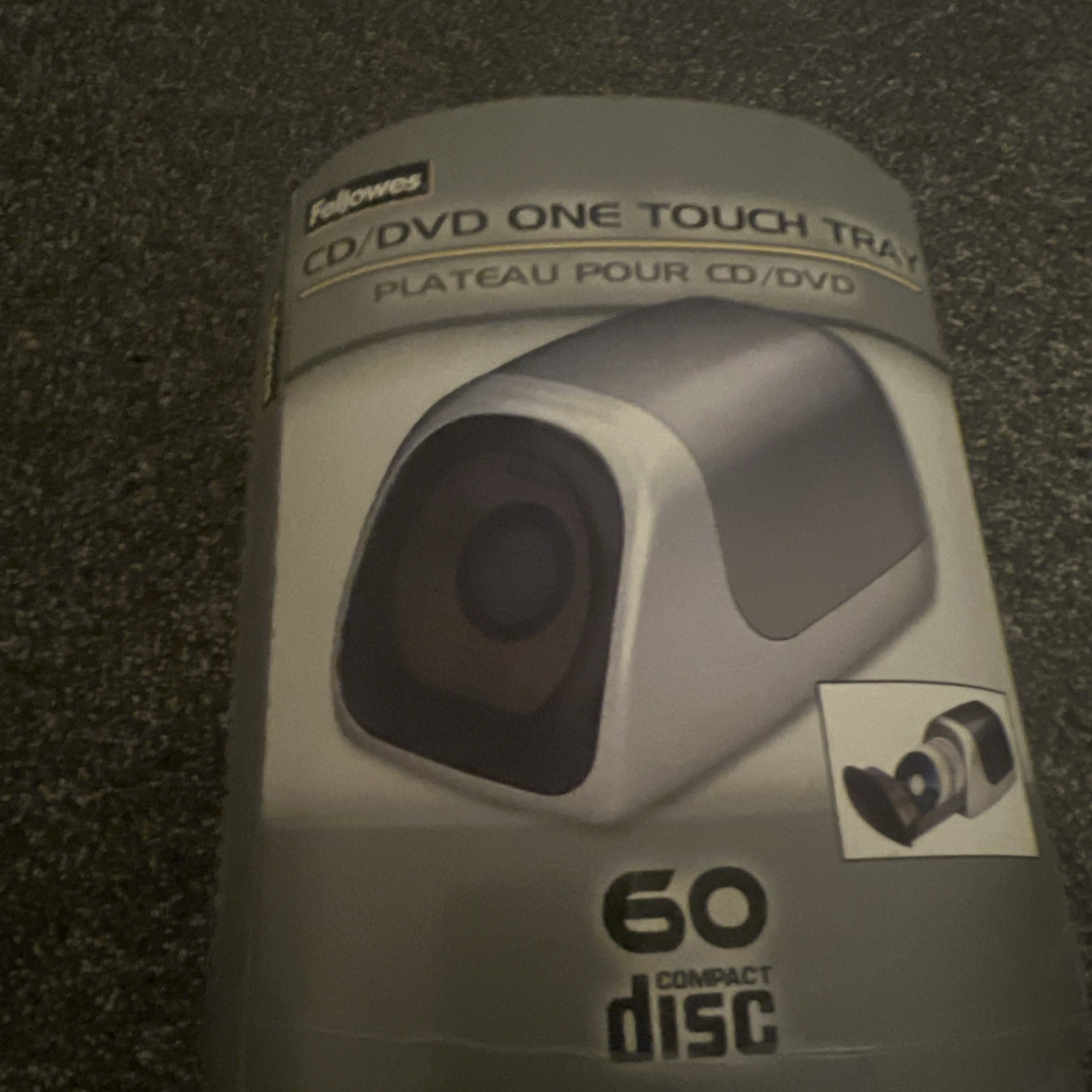 Fellows 60 Disc Slide Out DVD/ CD Storage Case Push Open Desktop Holder Vintage