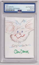 JOE DANTE Sketch GREMLINS #3 Signed AUTO Index Card PSA DNA Certified