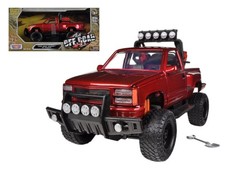 Motormax 79136R 1/24 1992 GMC Sierra GT Pickup Truck Off Road Red