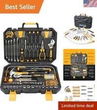 Durable 159-Piece Chrome Vanadium Tool Set with Portable Storage Case