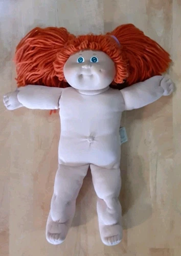 1978-1982 Cabbage Patch Kids Red Hair, Green Eyes Signed Girl Doll No Clothes