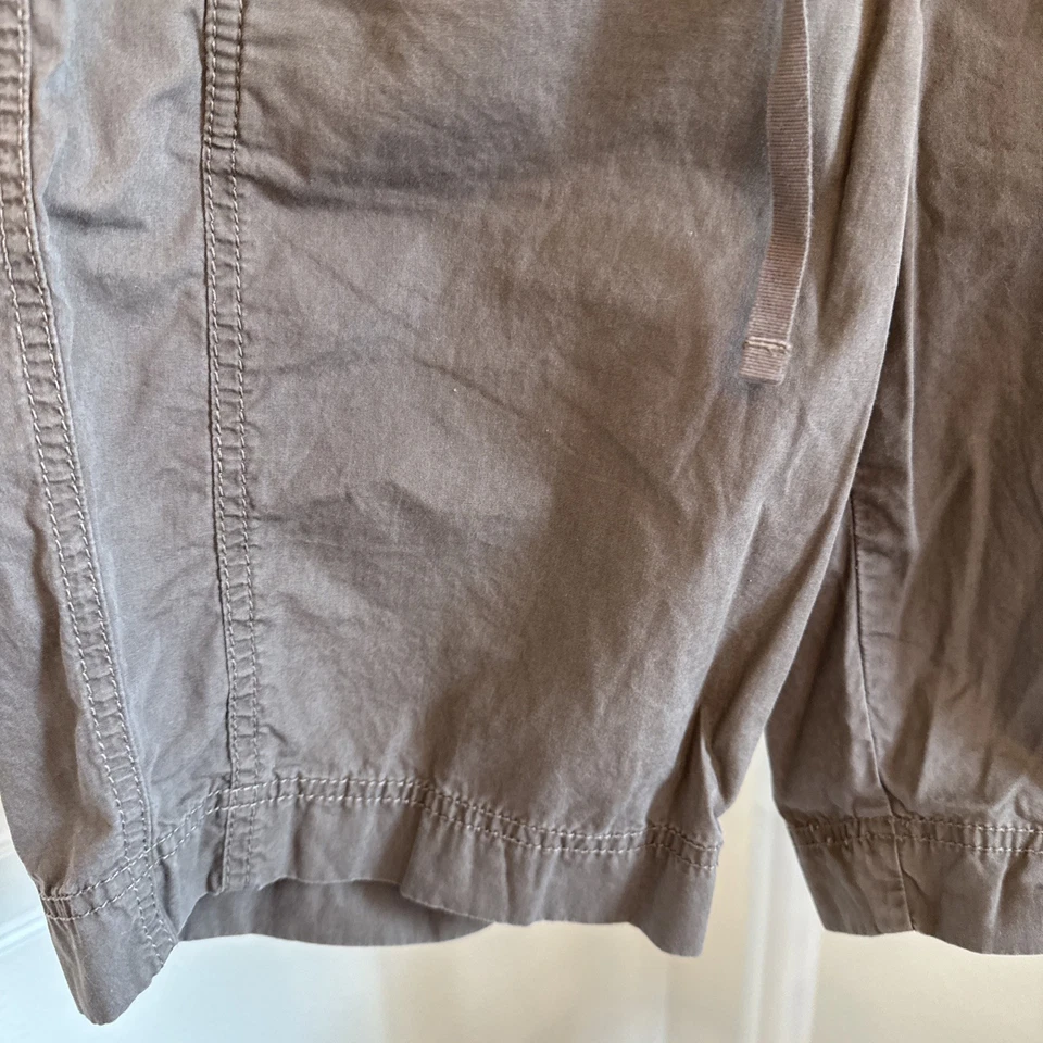 Pantalones Cortos J Jill Bermudas Caminar Mujer Talla 6P Marrón Algodón Tiro Medio Cordón Foto 3 de 4