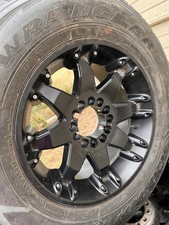 Tire 24575 R17 Goodyear Wrangler Fuel 17 8 Lug Wheels. Set Of 4 Good Condition