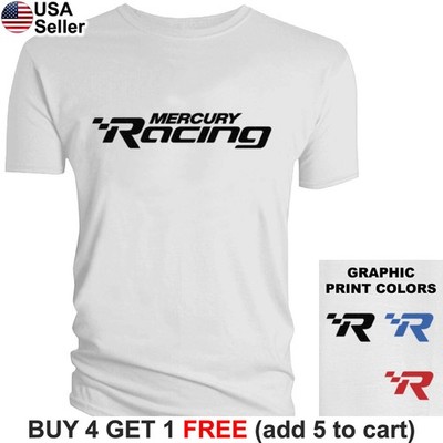 Mercury Racing T-Shirt Outboards Boating Mercruiser Marine Boat Speed BME01