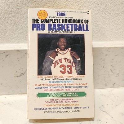 1986 Complete Handbook of Pro Basketball Patrick Ewing Rookie Year Mention Of MJ