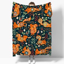 Squirrels Blanket Gift for Girl Women Blanket Super Soft Cozy Warm Throw for ...