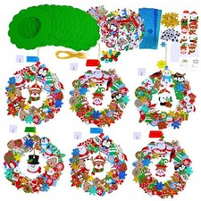 12 Sets Christmas Craft Kits Holiday Crafts DIY Christmas Wreath Ornaments