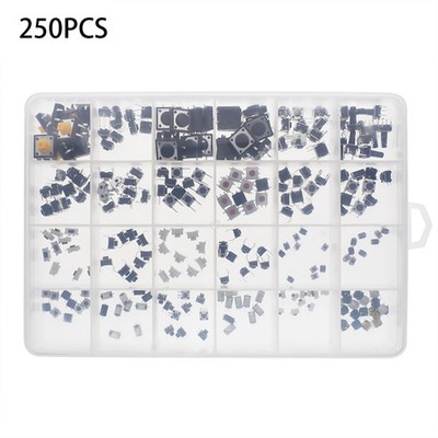 250pcs 25-Type Micro Switch Push Tact Button ON/OFF Touch Button Switch ccioop