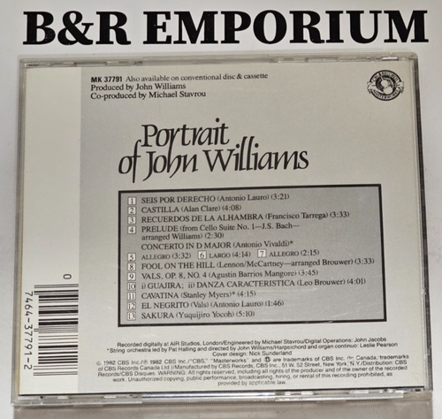 John Williams - Portrait Of John Williams - (???? CBS Masterworks) - Used CD - Imagen 3 de 3