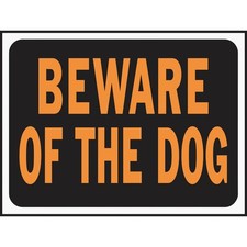 Hy-Ko 9x12 Plastic Sign, Beware Of The Dog 3002 Pack of 10 Hy-Ko 3002
