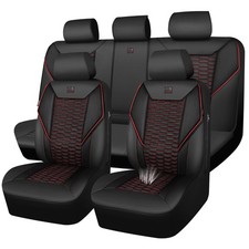 3D Foam Mesh Leather Car Seat Covers Full Set,Breathable Mesh Faux Leather Se...