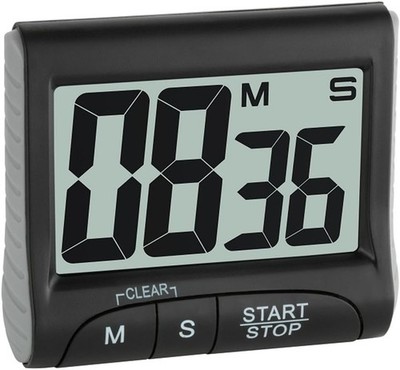TFA Dostmann Digital Timer Stoppuhr Countdown Memory magnetisch schwarz