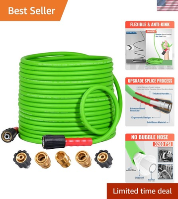 #ad Super Flexible Pressure Washer Hose 50FT for Power Washer Replacement Kink R... $57.59