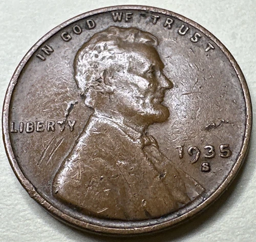1935 S Lincoln Wheat Cent Penny 1c 2729X