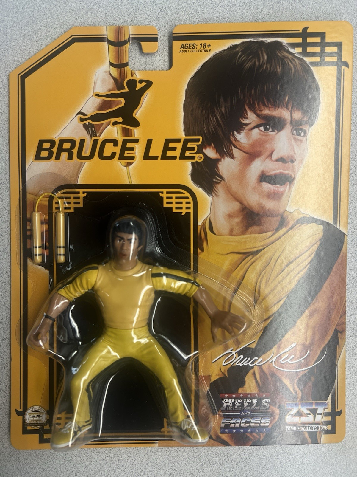 Heels and Faces Bruce Lee Tracksuit Figure Zombie Sailor's Toys SEALED-image