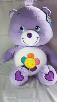 2005 Care Bears Harmony Bear  Jumbo Plush Play Along Purple Stuffed Animal Hang