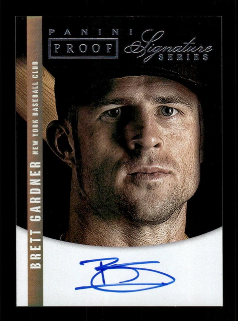 Brett Gardner 2012 Panini Signature Series #11 Proof Platinum Signatures 1/1