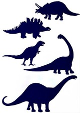 Dinosaur Stencil Sheet 10  x7  Reusable      T-Rex Stegosaurus Brontosaurus more