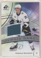 2020 Upper Deck SP Game Used Authentic Rookies Silver Jersey Nikolai Knyzhov vm9