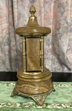 Italian Marble Cigarette Box with Music Box “Swan Lake” Tune Mechanical Dispense