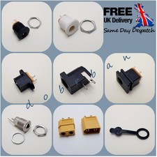DC Power Socket Jack Charger Male Female Panel Mount PCB 1.3/2.1/2.5MM X 5.5MM