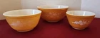 Pyrex Nesting Bowls Butterfly Gold Set of 3