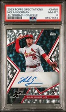 2023 TOPPS XPECTATIONS AUTOS CRACKLE #XANG NOLAN GORMAN 13/75 PSA 8