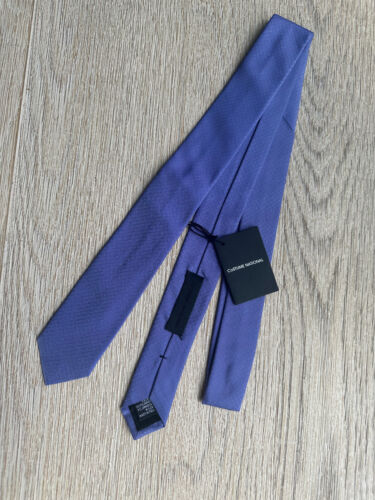 Costume National Tie Lavender Skinny Silk Blend Lined Made in Italy