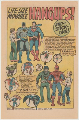Superhero Hang-Ups - Superman Batman etc - Vintage Print
