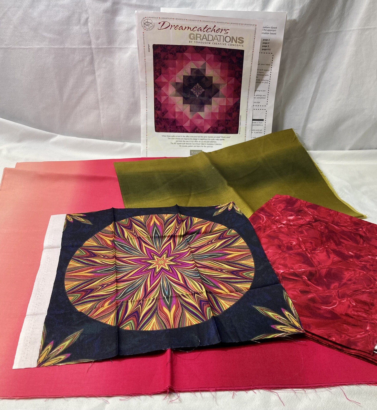 “Dreamcatchers” Quilt Top Kit Benartex Fabrics Instructions 40