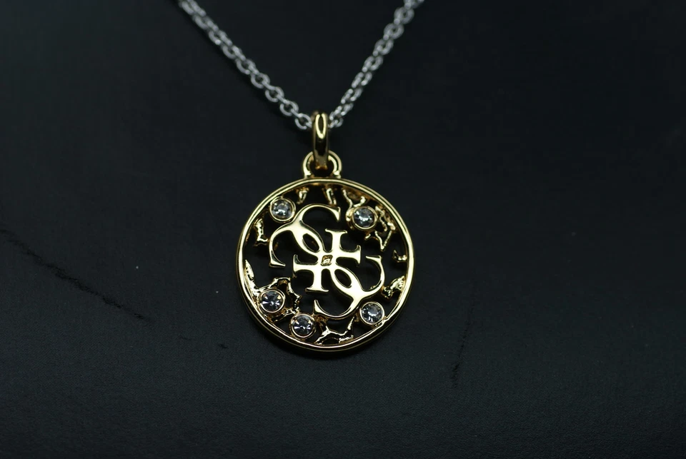 GUESS Damen Halskette UBN71519 Anhänder gelbvergoldet Luxus Kette Bicolor NEU - Bild 3 von 4