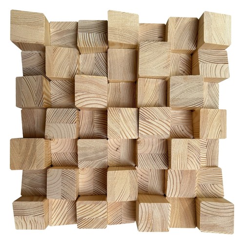 Akustik Diffusor "Skyline" - 30x30 cm - Schallabsorber - Wandpaneel aus Holz - Bild 1 von 11