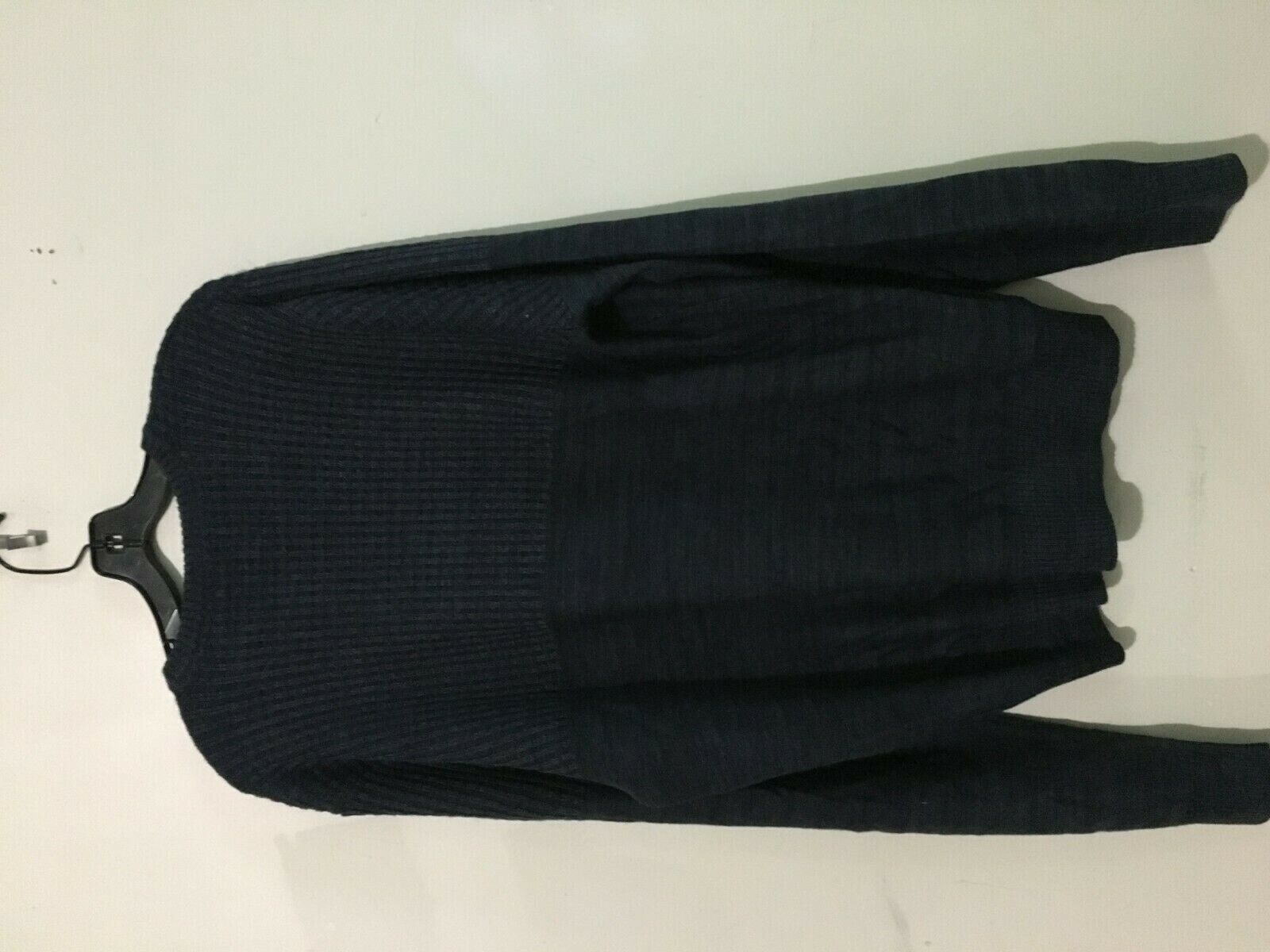 Calvin Klein Jeans Size XL Wool Navy Blue Ribbed Men Sweater CA50900