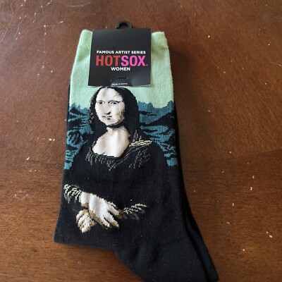Hot Sox - MONA LISA (Leaf) - 1 Pair Women's Socks (Size 9-11)
