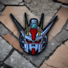 Japan Gundam Head Embroidered Hook/Loop Morale Patch