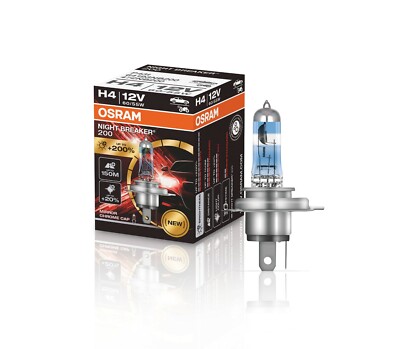 Osram H4 Night Breaker 200 1x Glühbirne Leuchtmittel, Birne 55Watt Xenon Look