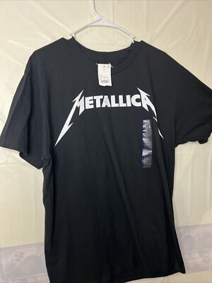 Metallica Band Tee Black T Shirt Adult Size Large(L) Cotton Short