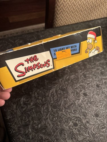 The Simpsons Christmas Light Set Of 10 With 5 Holiday Covers Bart Homer Vintage - Picture 2 of 5