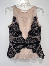 Ann Taylor Loft Petites Lace Overlay Tank Top Size 6P NWT
