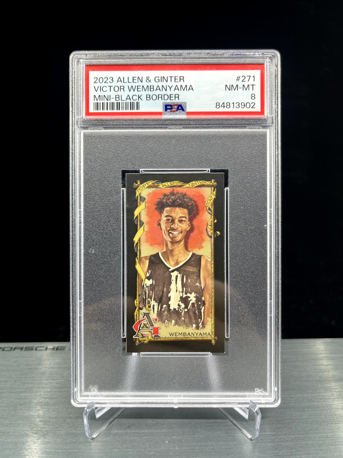2023 VICTOR WEMBANYAMA RC - Allen & Ginter Mini Black Border #271 Rookie - PSA 8