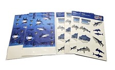Shark Temporary Tattoos 64 tattoos and Sticker Set 4 sheets 