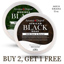 Raw Black Soap PASTE 12 oz. Black Soap Body Face Wash For Acne Dark Spot
