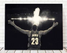 Lebron James Canvas Print - Cleveland Cavaliers - Wall Art, Sports Art Print