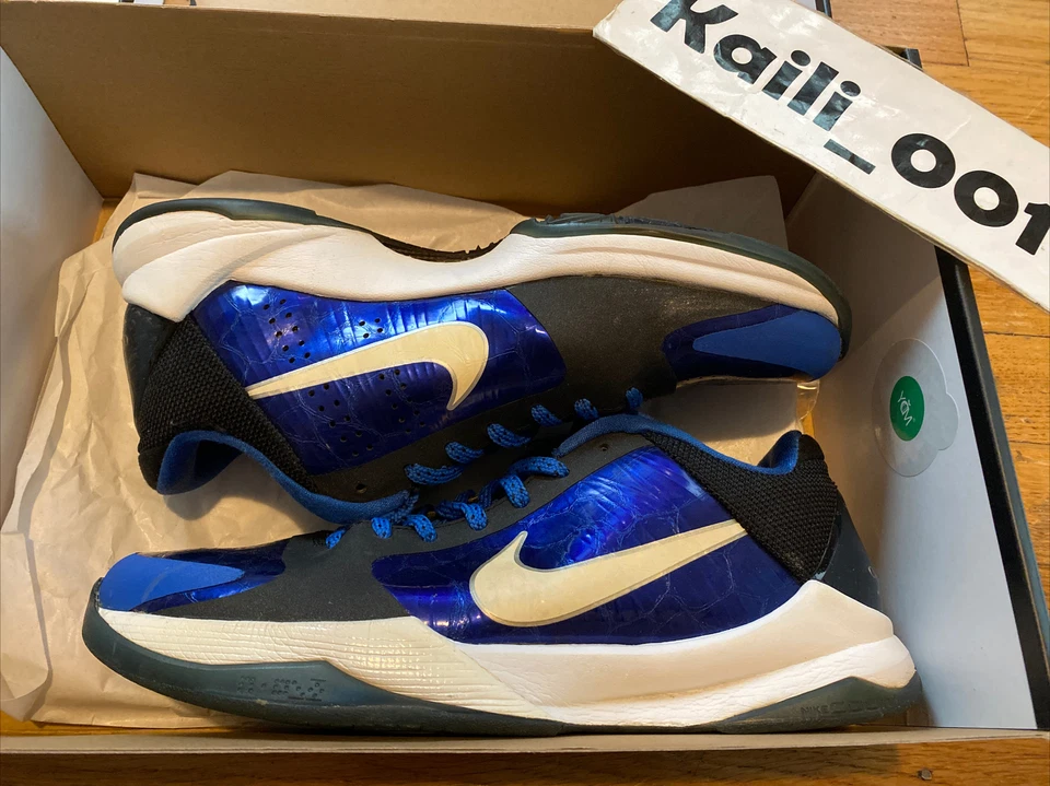 Nike Zoom Kobe V 5 Talla 7 Duke 386429-411 Usado Usado Grandes Escenario Anillos Kay Kow B Foto 2 de 4
