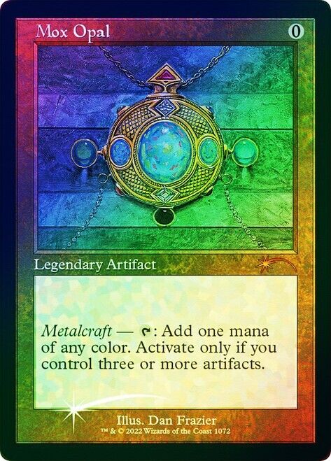 👑 Secret Lair Dan Frazier's Mox Box Etched FOIL Mox Opal 👑 Secret Lair Dan Frazier's Mox Box Etched FOIL Mox Opal