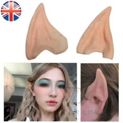 VAN DER LINN VDL 1~4X Elf Ears Easy Fit Latex Elf Ear Halloween Party Hobbit Spock Dress