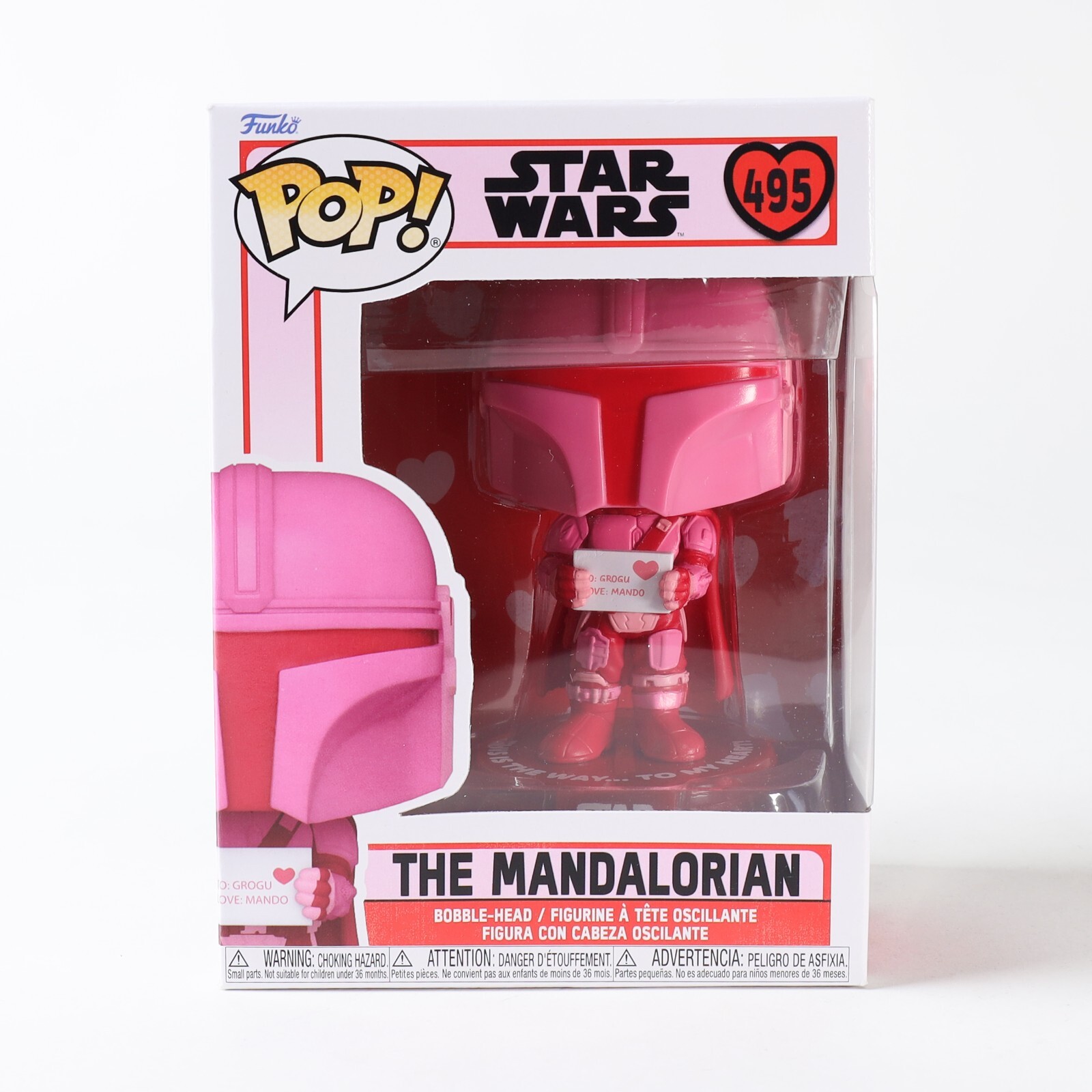 Funko Pop Pink Mandalorian Star Wars Vinyl Figure #495