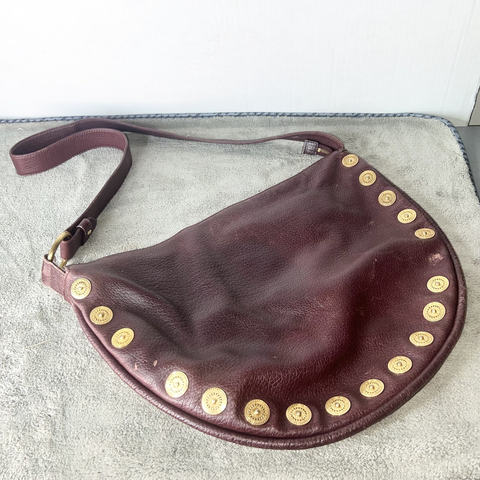 maxx new york leather shoulder bag Color Burgundy wit… - Gem